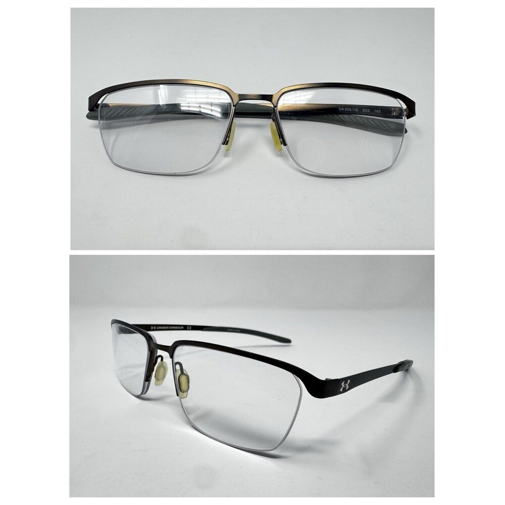 Under Armour UA 5051/G S05 Eyeglass Frames 56-17-140 Semi Rimless Gunmetal